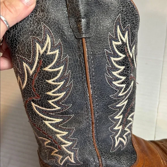 CODY JAMES WOMENS BROWN/BLACK LEATHER WESTERN COWBOY BOOTS SZ 7.5 - Picture 8 of 12